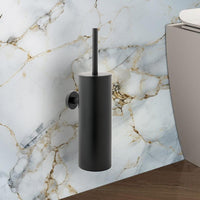 Wall Mounted Toilet Brush Holder with Matt Black Finish