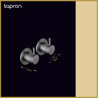 VOS Designer Brushed Black Wall Valves Secondary image
