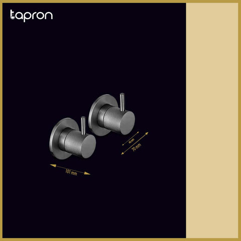 VOS Designer Brushed Black Wall Valves-Tapron