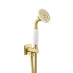 Water Outlet and Holder with Hand-Shower - Brushed Brass