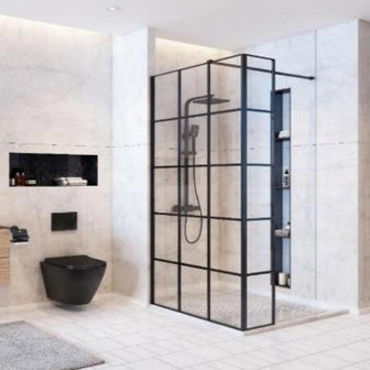 Wetroom Black Frame and Return Panel Main image