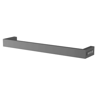 brushed black electric heated towel rail Main image