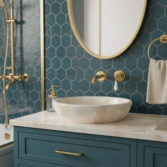 Polished Gold Traditional Single Lever Wall Mounted Basin Tap Secondary image