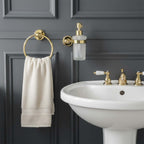 traditional antique gold towel ring 