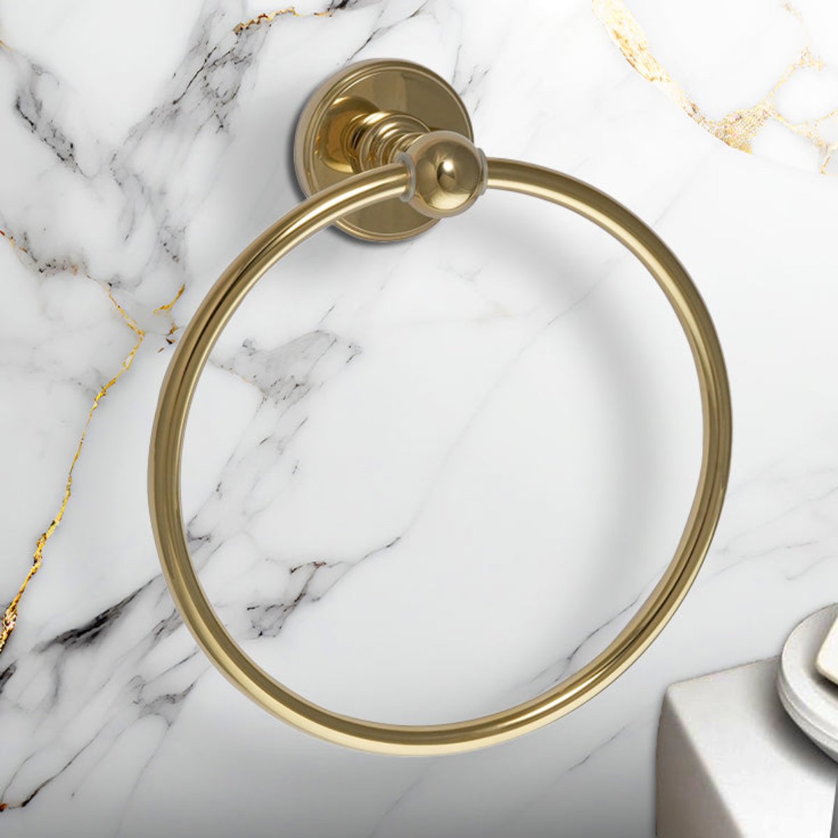 antique gold towel ring 