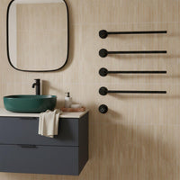 matt black towel radiator open ended bars