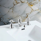 traditional deck mounted 3 hole basin tap