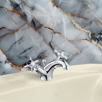 basin mixer tap with pop up waste Main image