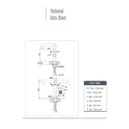 modern basin tap technical sheet