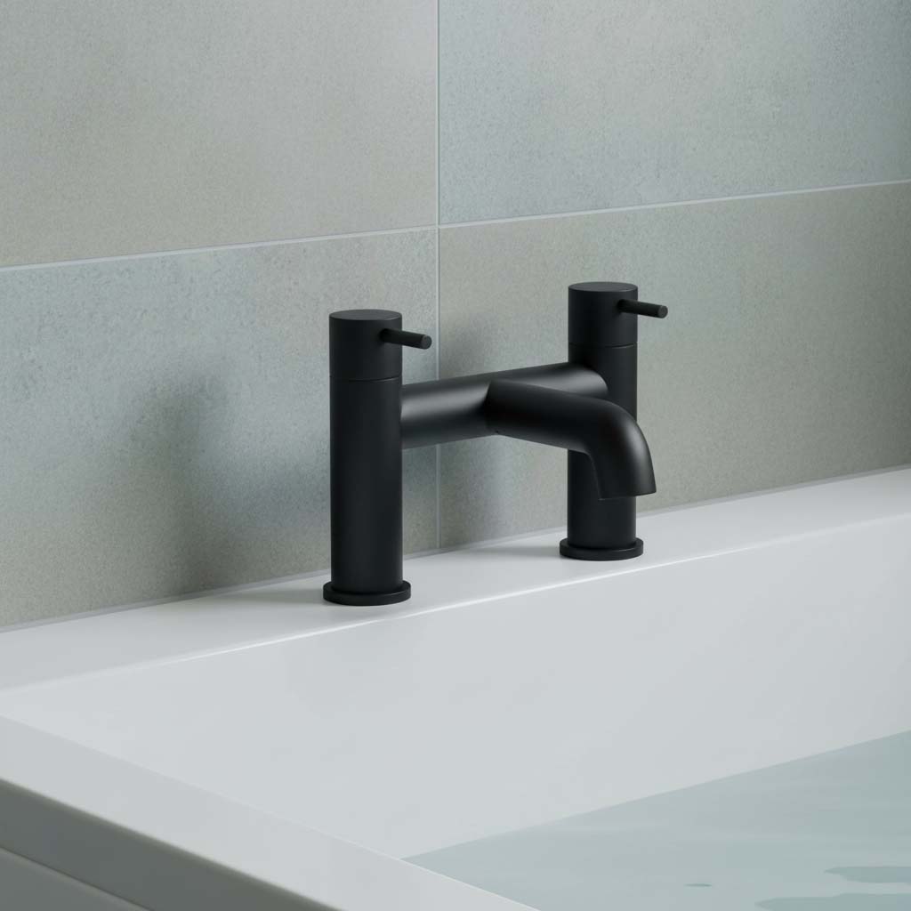 bath filler tap deck mounted - matt black  Main image