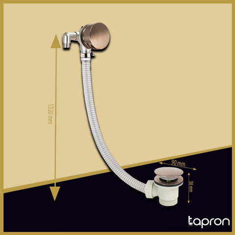 Brushed Bronze Bath Click Clack Waste and Overflow-Tapron 