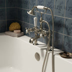bath mixer tap with shower head - Nickel 