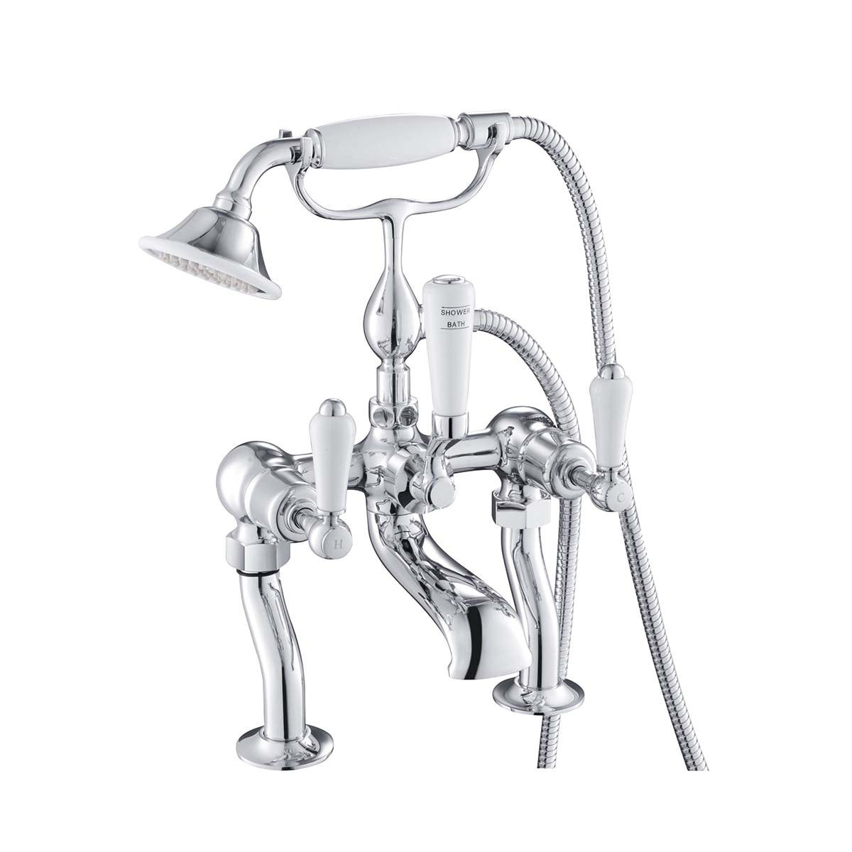 traditional bath shower tap kit deck mounted 