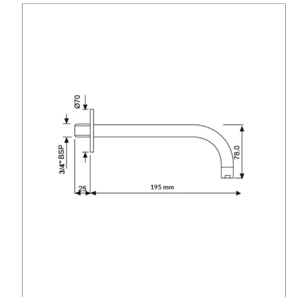 Bath Spout – Chrome Secondary image