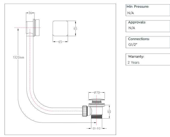 Click clack bath waste
