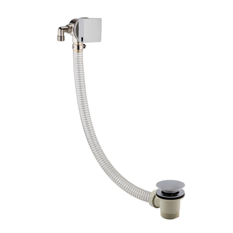 chrome bath filler with waste