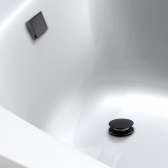 bath waste with overflow matt black Main image