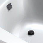 bath waste with overflow matt black