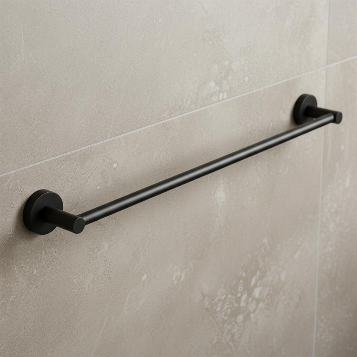 matt black towel holder