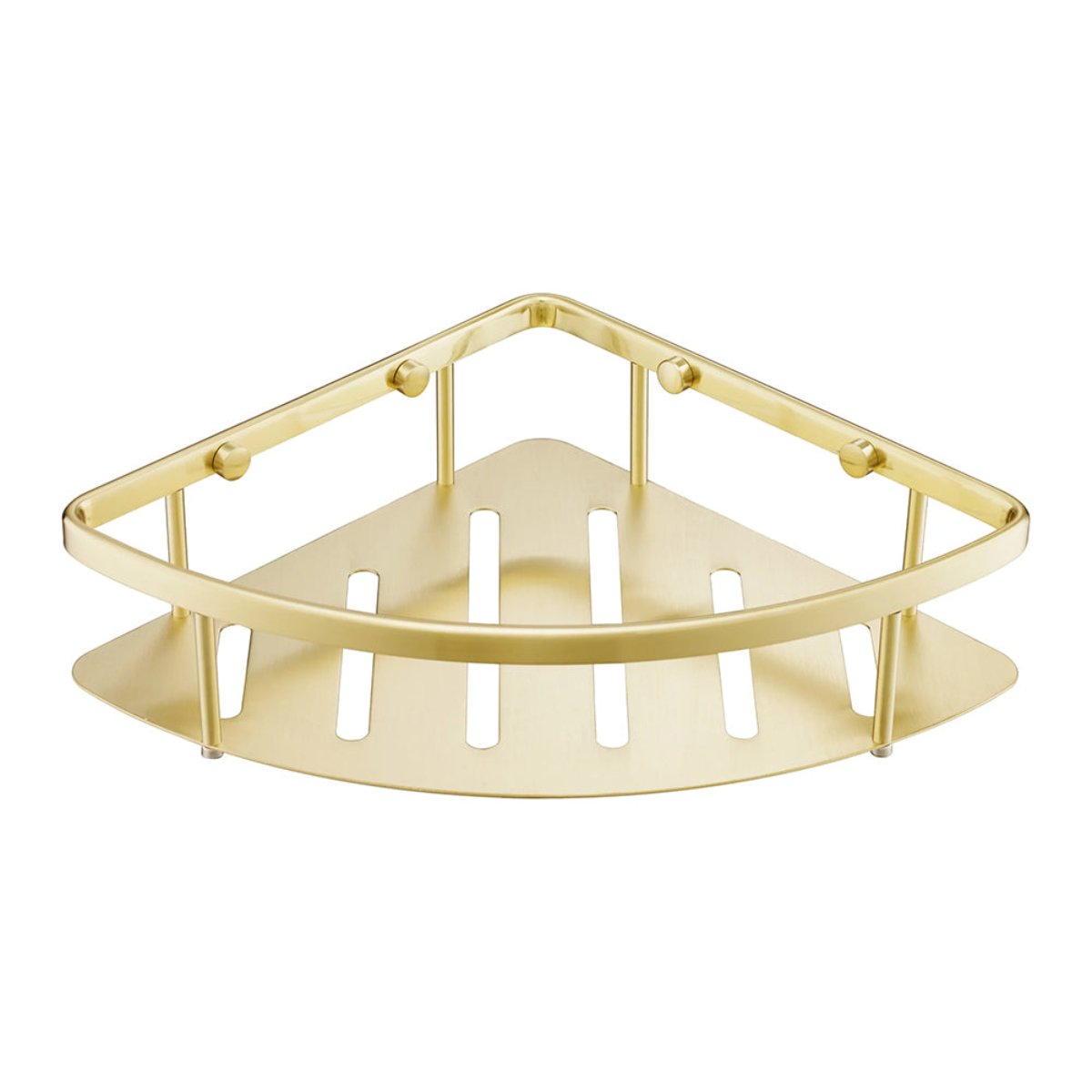 Corner Shower Basket - Brushed Brass Secondary image