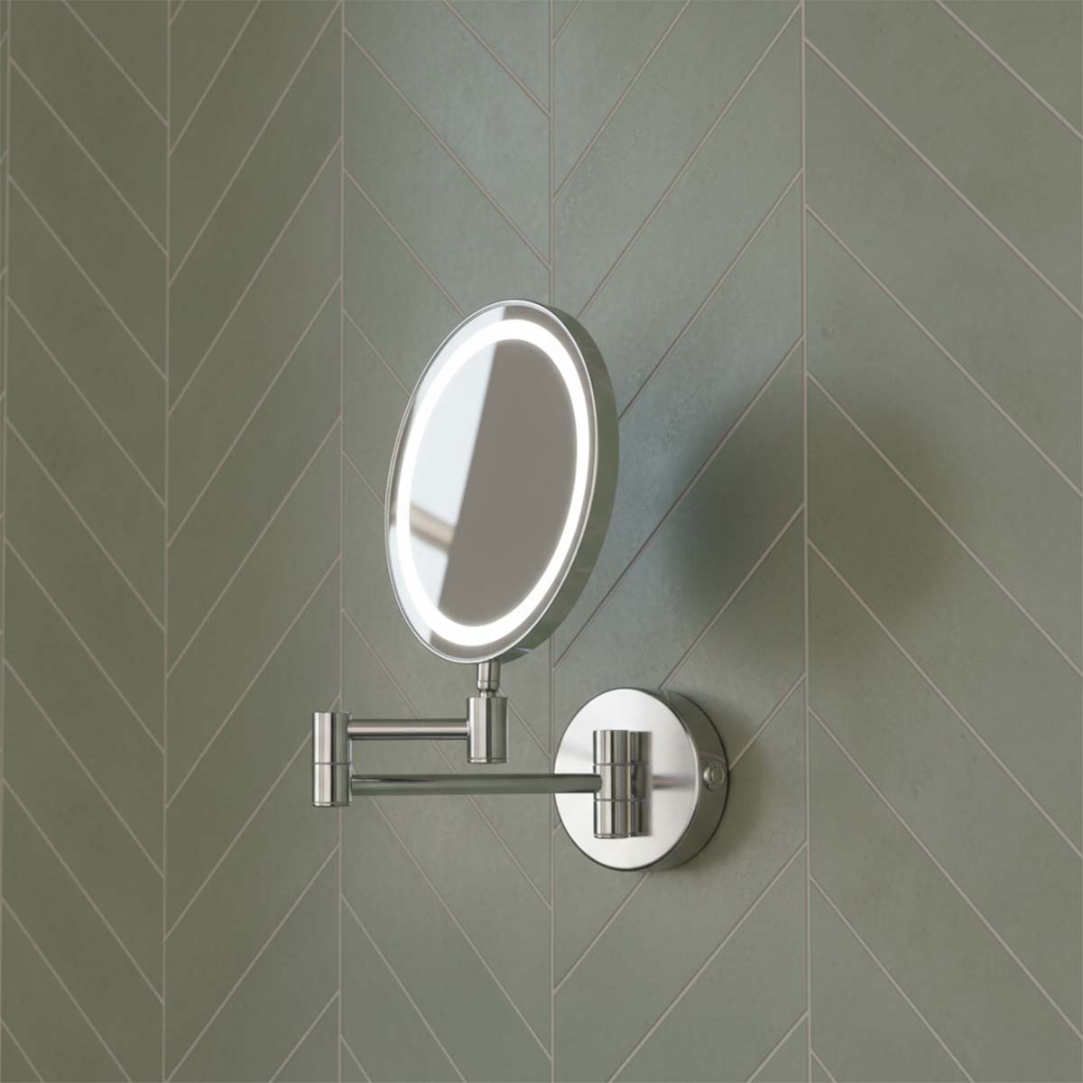 bathroom magnifying mirror with light uk