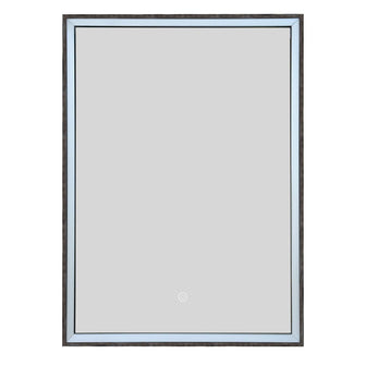 Luca Recessed Single Door Bathroom Mirror Cabinet with LED Light, Sensor and Shaver Socket - 500x700mm Brushed Black Trim Secondary image