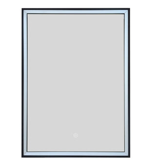 Luca Recessed Single Door Bathroom Mirror Cabinet with LED Light, Sensor and Shaver Socket - 500x700mm Matt Black Trim Secondary image