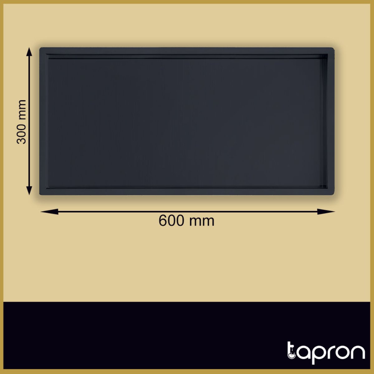 matte black shower niche