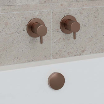 bathroom stop valves - brushed bronze Main image