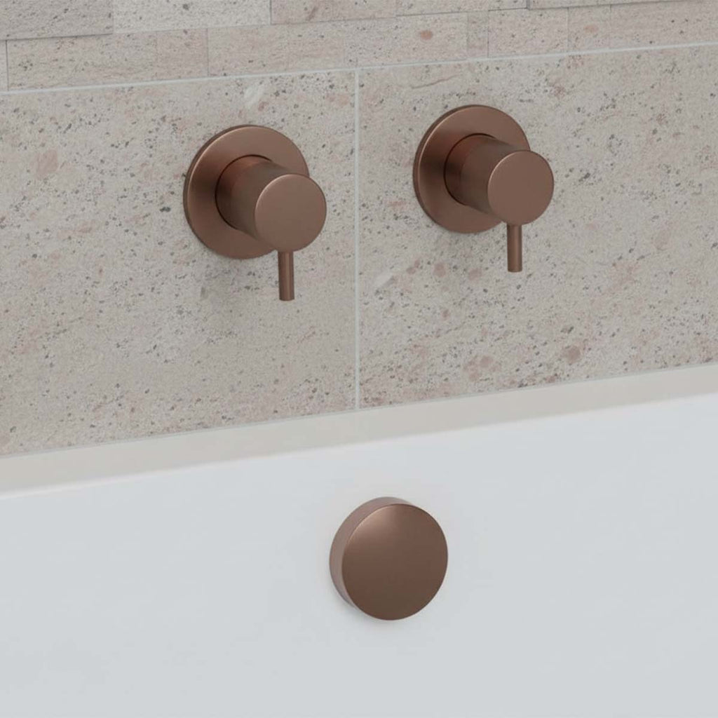 bathroom stop valves - brushed bronze