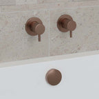 bathroom stop valves - brushed bronze