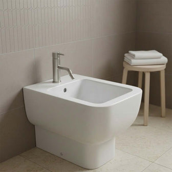 Single Lever Bidet Mixer Tap - Brushed Stainless Steel Secondary image