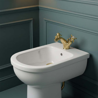 Gold Bidet Mixer Tap with Pop Up Waste Secondary image