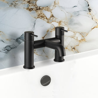 Deck Mounted Bath Filler Tap - Matt Black Finish Secondary image
