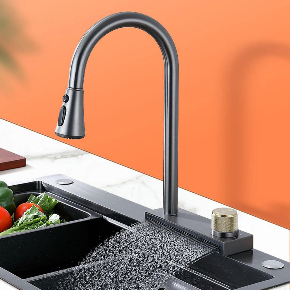 waterfall kitchen tap