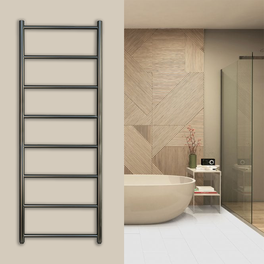 black bathroom radiator