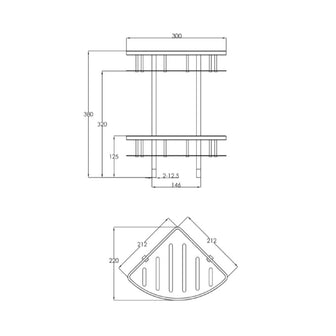 Chrome Two Tier Shower Basket Secondary image