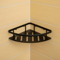 black corner shower caddy