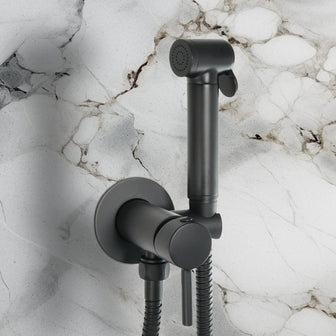 Black Douche Spray Kit with Hose & Wall Bracket - Matt Finish Secondary image