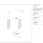 black douche kit with safety valve technical