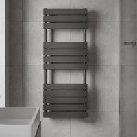 black dual fuel radiator with flat bars