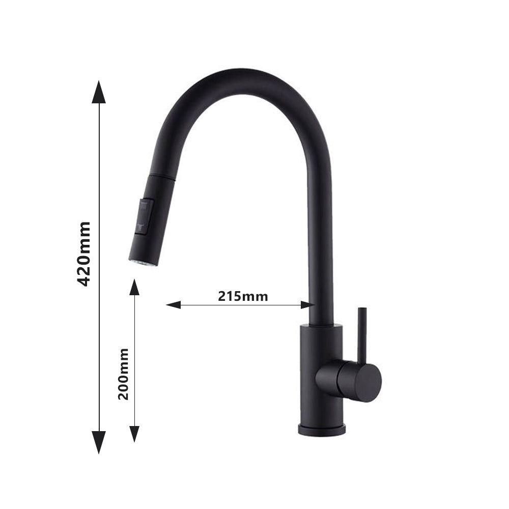 black kitchen tap