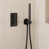 black shower handheld head and hose set