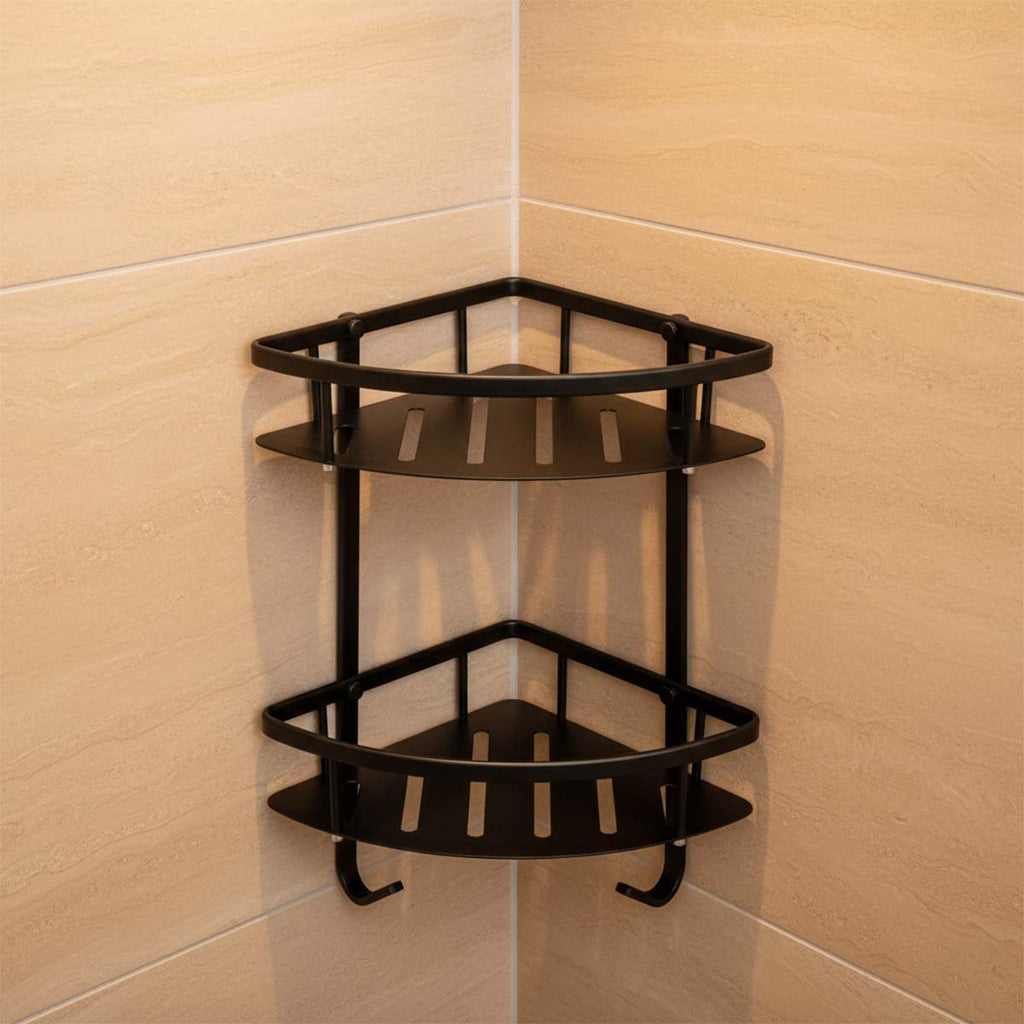 hanging shower caddy matt black