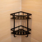 hanging shower caddy matt black