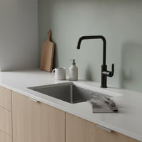 black single lever kitchen tap