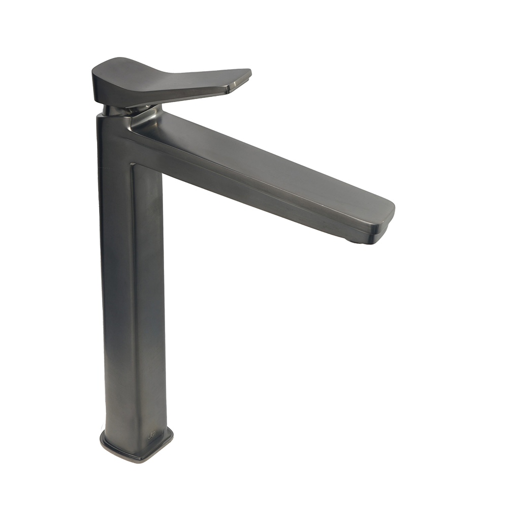 black single lever tall basin tap
