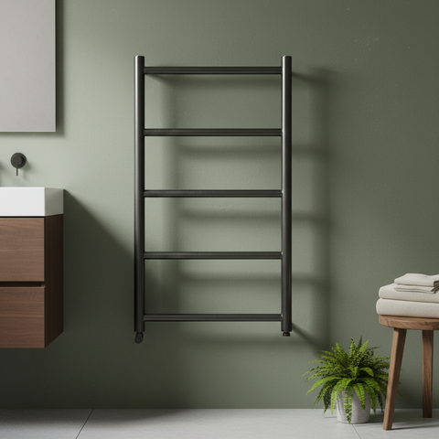 black towel rail ladder