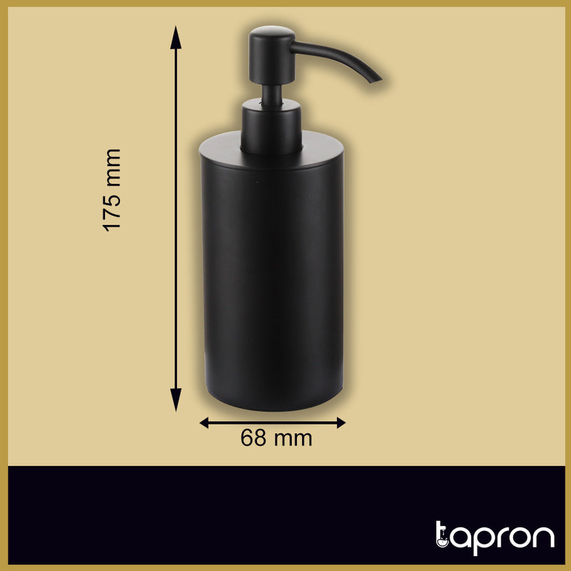 Matt Black Bathroom Soap Dispenser-Tapron