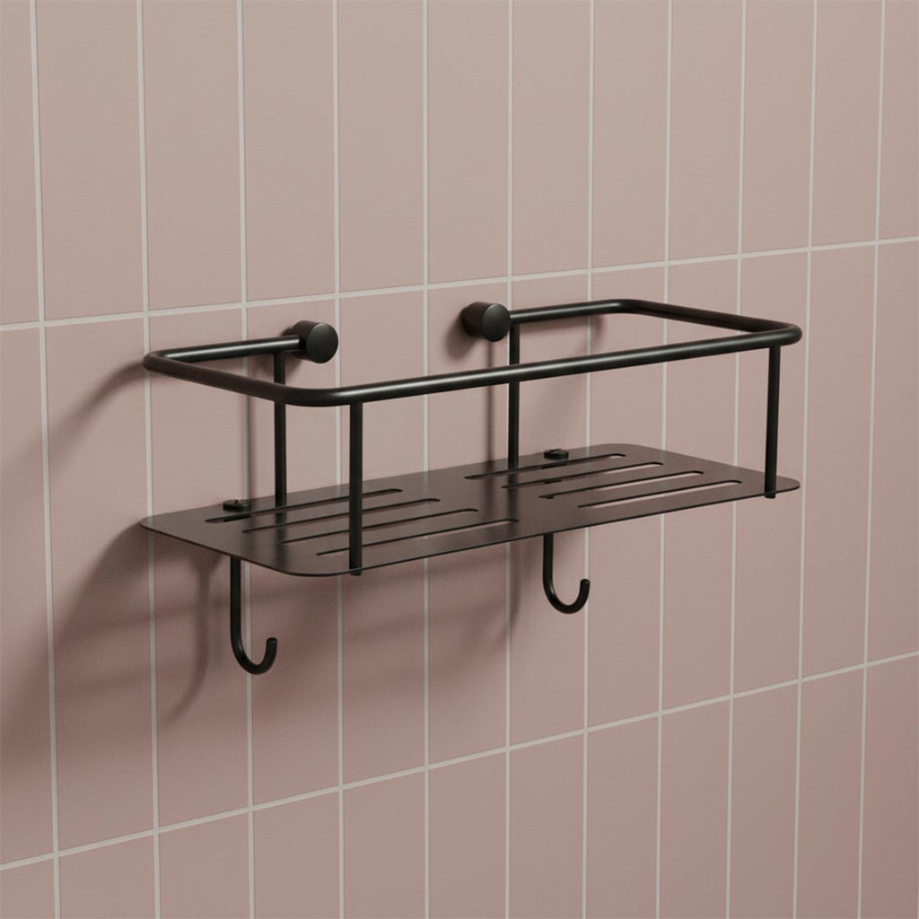 black square shower basket single tier